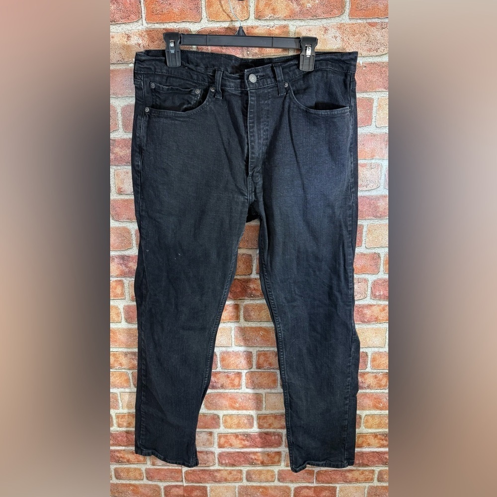Levi's 505 Charcoal Denim Jeans men’s 36/32 - Picture 2 of 6